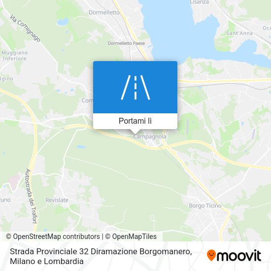 Mappa Strada Provinciale 32 Diramazione Borgomanero