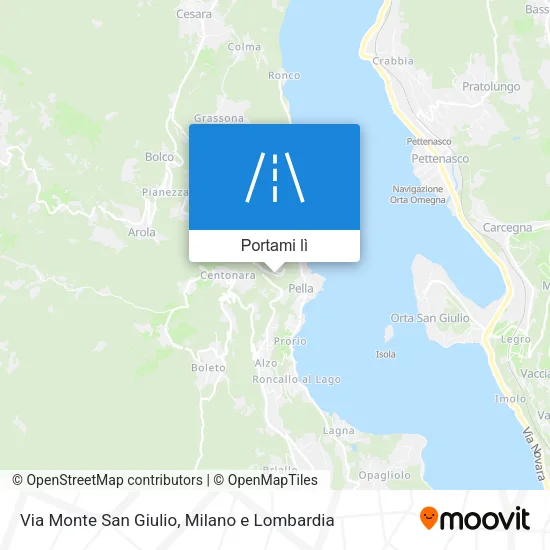 Mappa Via Monte San Giulio