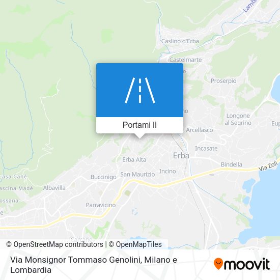 Mappa Via Monsignor Tommaso Genolini