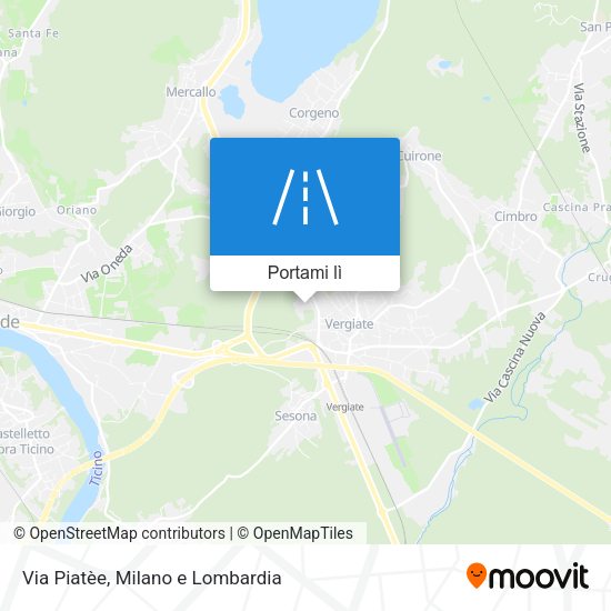 Mappa Via Piatèe