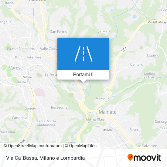 Mappa Via Ca' Bassa