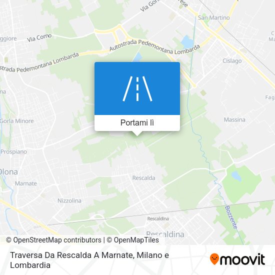 Mappa Traversa Da Rescalda A Marnate