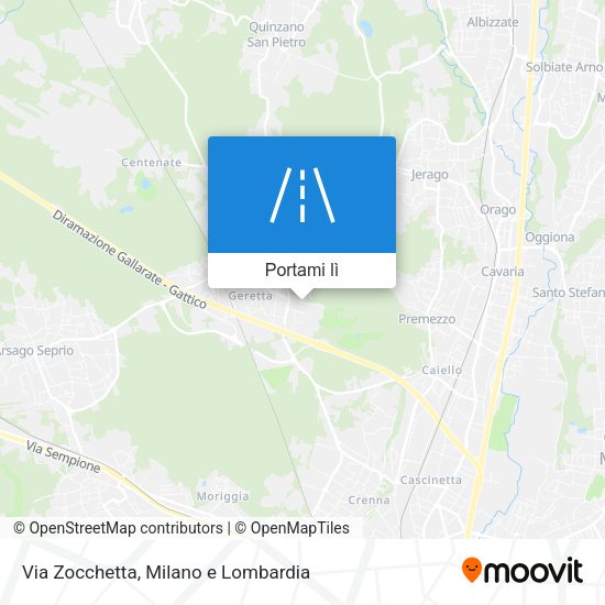 Mappa Via Zocchetta