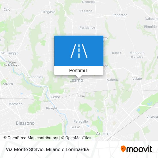 Mappa Via Monte Stelvio