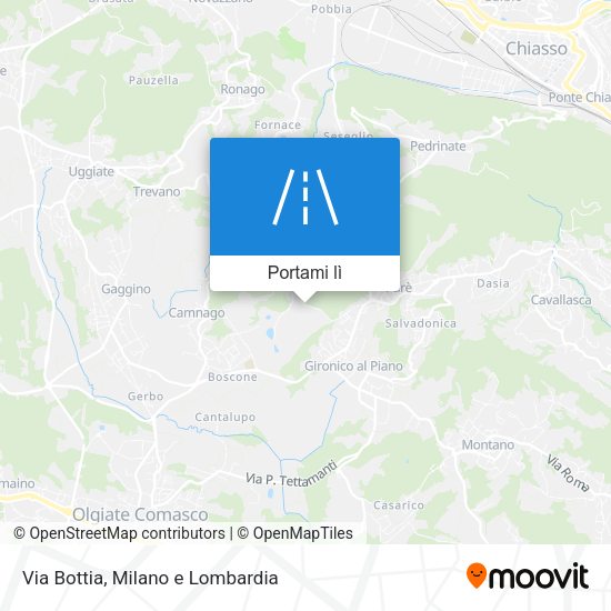 Mappa Via Bottia