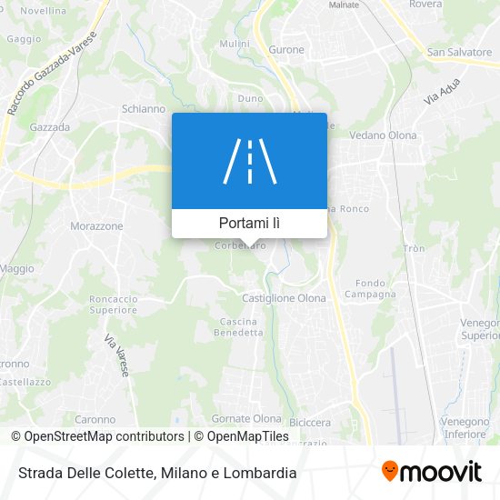 Mappa Strada Delle Colette
