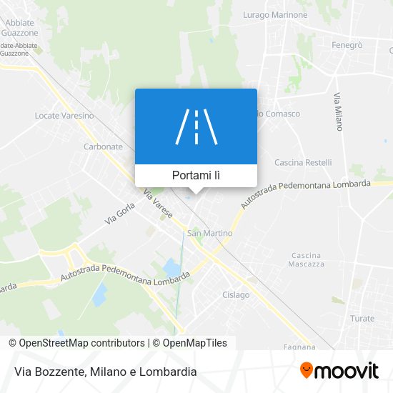 Mappa Via Bozzente