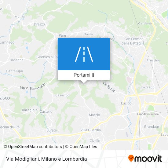 Mappa Via Modigliani