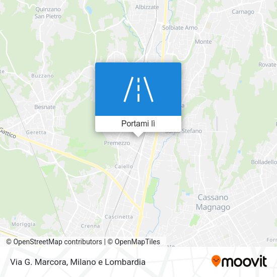 Mappa Via G. Marcora