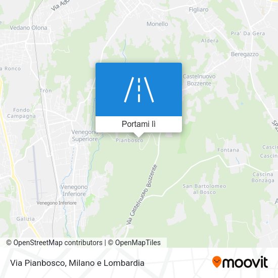 Mappa Via Pianbosco