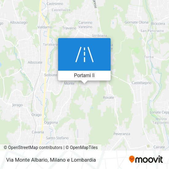 Mappa Via Monte Albario