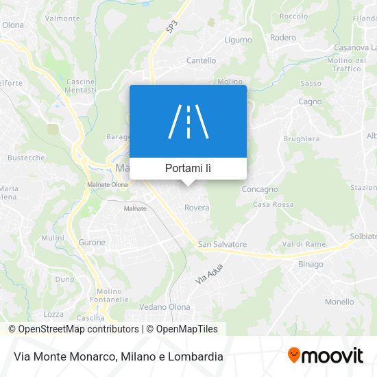 Mappa Via Monte Monarco