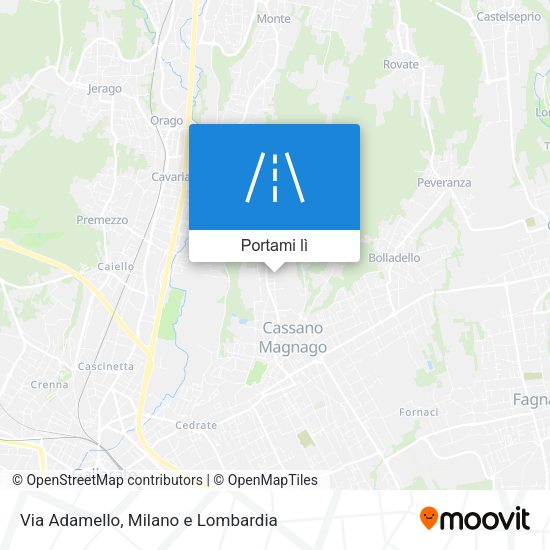 Mappa Via Adamello