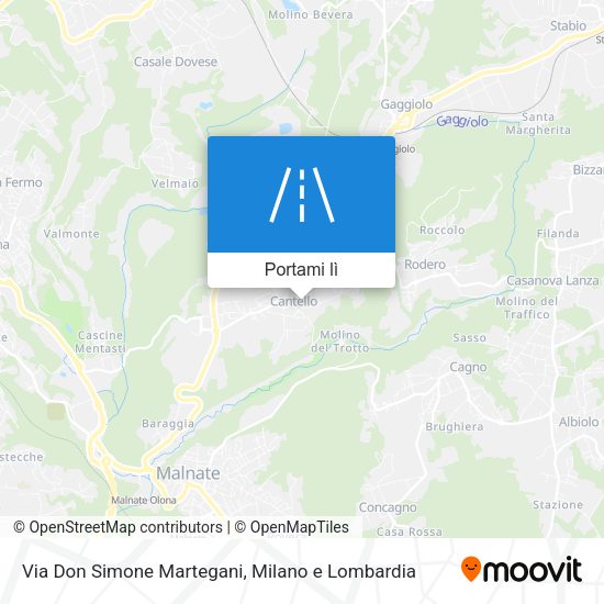 Mappa Via Don Simone Martegani