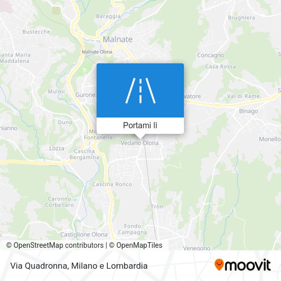 Mappa Via Quadronna