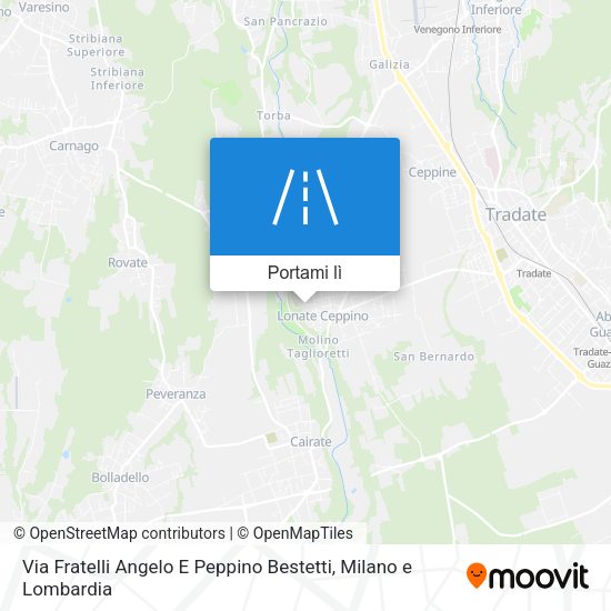 Mappa Via Fratelli Angelo E Peppino Bestetti