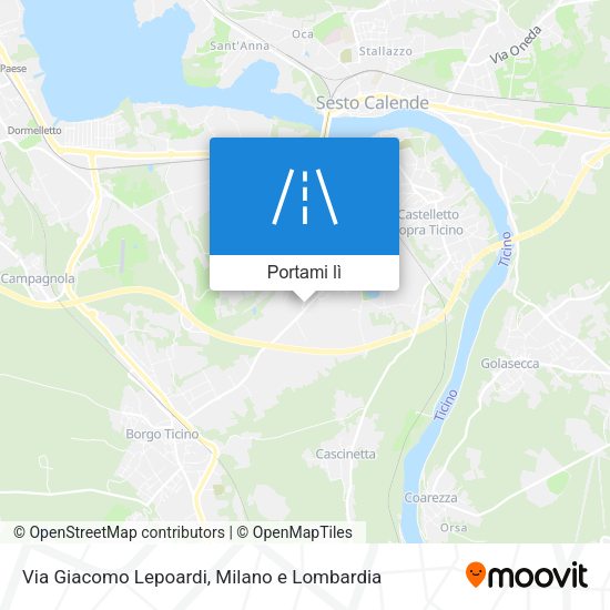 Mappa Via Giacomo Lepoardi
