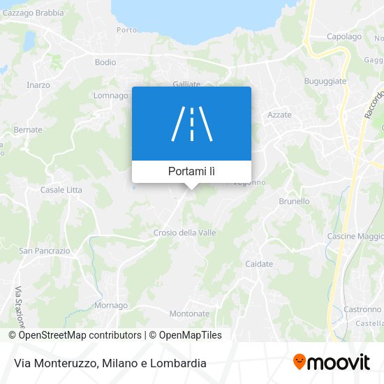 Mappa Via Monteruzzo