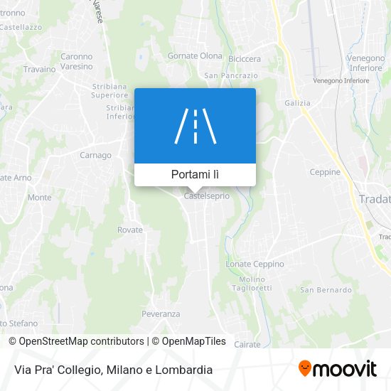 Mappa Via Pra' Collegio