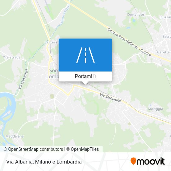 Mappa Via Albania