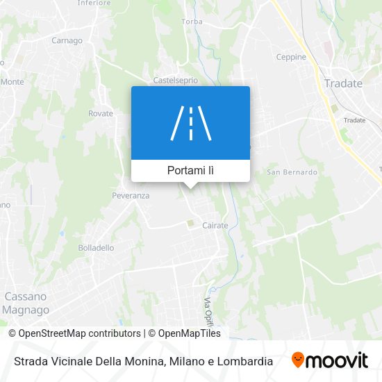 Mappa Strada Vicinale Della Monina
