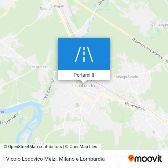 Mappa Vicolo Lodovico Melzi
