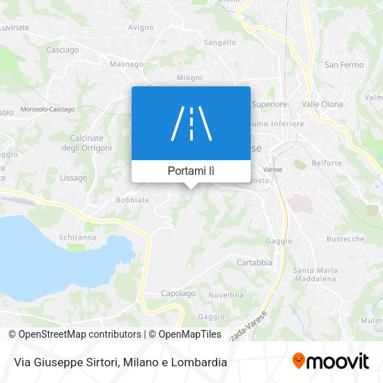 Mappa Via Giuseppe Sirtori