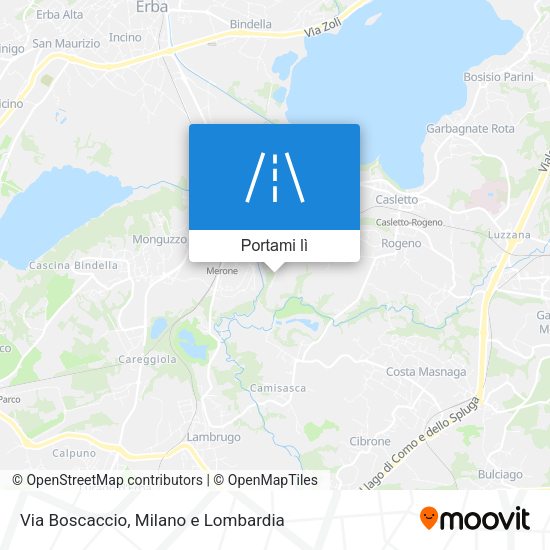 Mappa Via Boscaccio