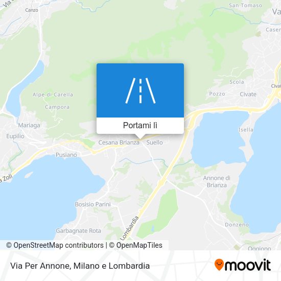 Mappa Via Per Annone