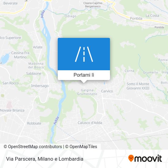 Mappa Via Parscera