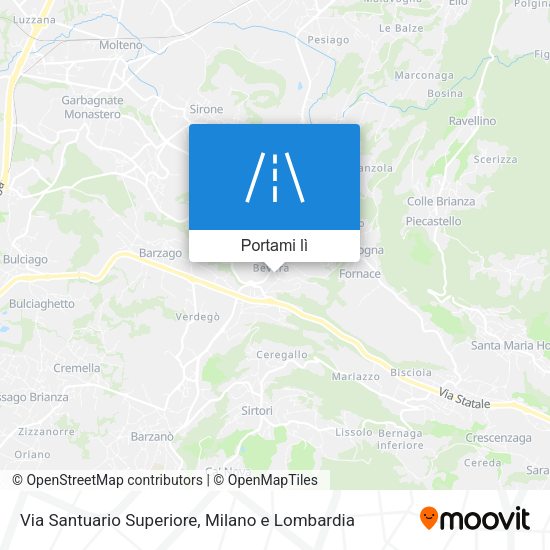 Mappa Via Santuario Superiore
