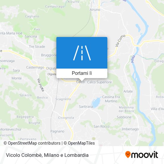 Mappa Vicolo Colombè