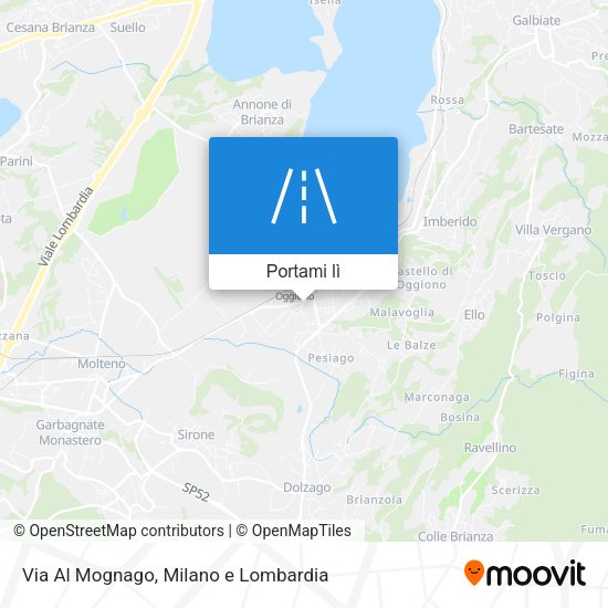 Mappa Via Al Mognago