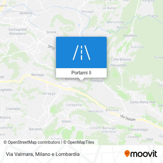 Mappa Via Valmara