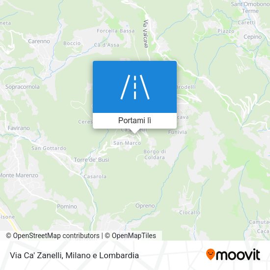 Mappa Via Ca' Zanelli