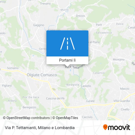 Mappa Via P. Tettamanti