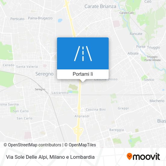 Mappa Via Sole Delle Alpi