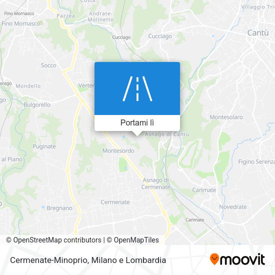 Mappa Cermenate-Minoprio