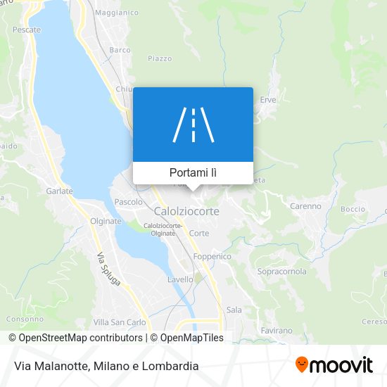 Mappa Via Malanotte