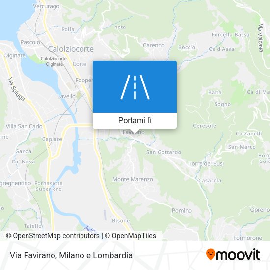 Mappa Via Favirano