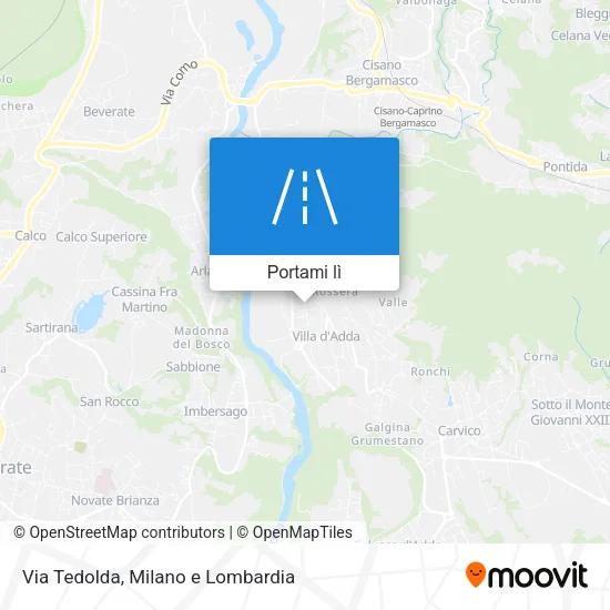 Mappa Via Tedolda