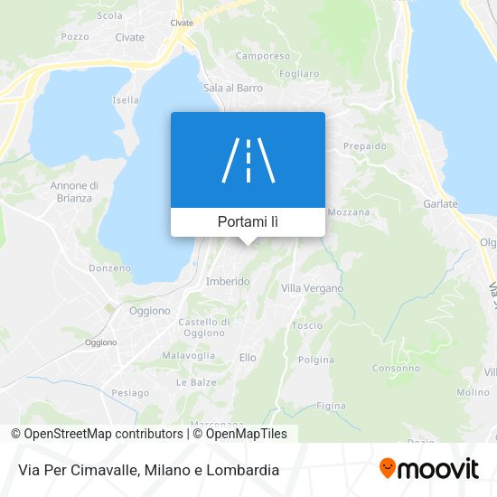 Mappa Via Per Cimavalle