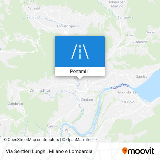 Mappa Via Sentieri Lunghi