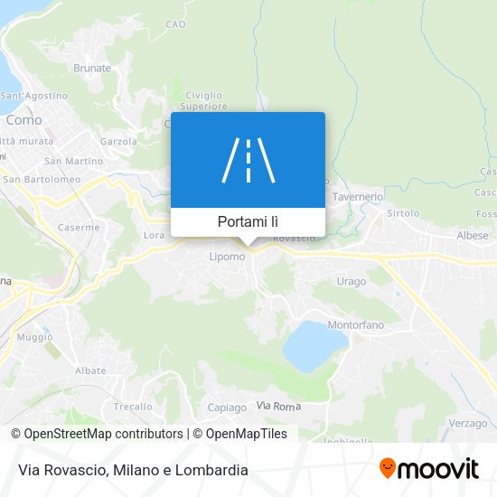 Mappa Via Rovascio