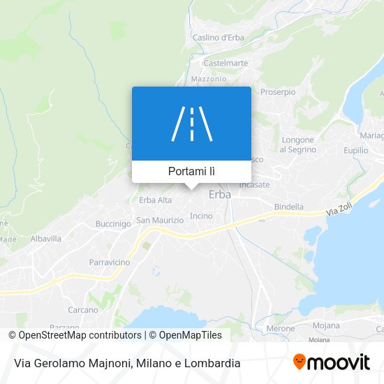 Mappa Via Gerolamo Majnoni