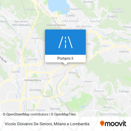 Mappa Vicolo Giovanni De Simoni