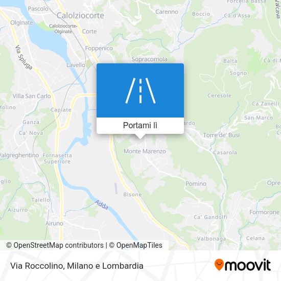 Mappa Via Roccolino