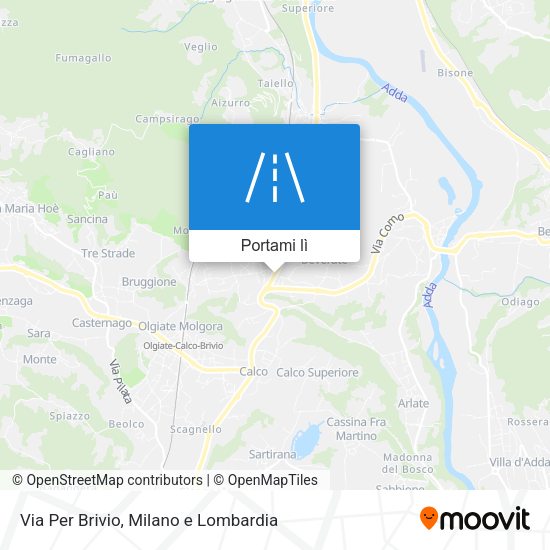 Mappa Via Per Brivio