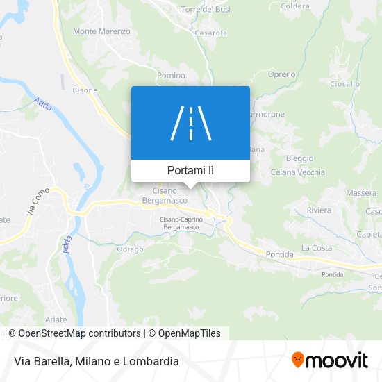 Mappa Via Barella