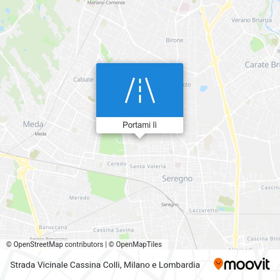 Mappa Strada Vicinale Cassina Colli